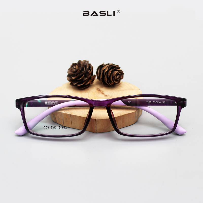 BASLI/邦士力 时尚超轻超弹TR90近视眼镜框学生架男女款多色 1203