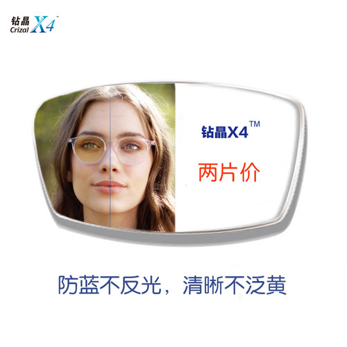 依视路钻晶A4膜致岩膜膜洁锐驰驾驶 变色学生离焦防控近视眼镜片 - 封面
