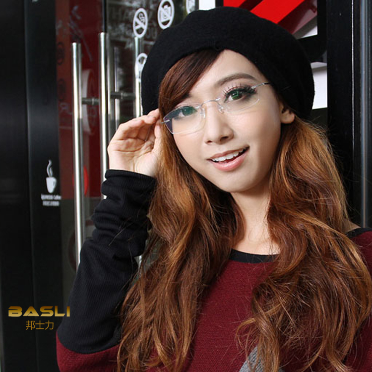 basli超轻超弹钛无框近视眼镜