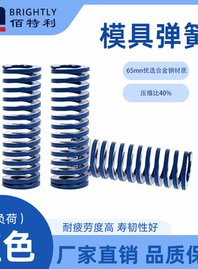 蓝色模具弹簧TL国产压簧扁线压缩矩形弹簧65Mn弹簧81012-60高弹力