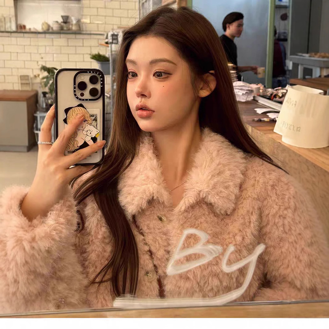 2025冬季新款毛绒绒皮毛一体水貂毛外套女高级感年轻毛毛环保皮草