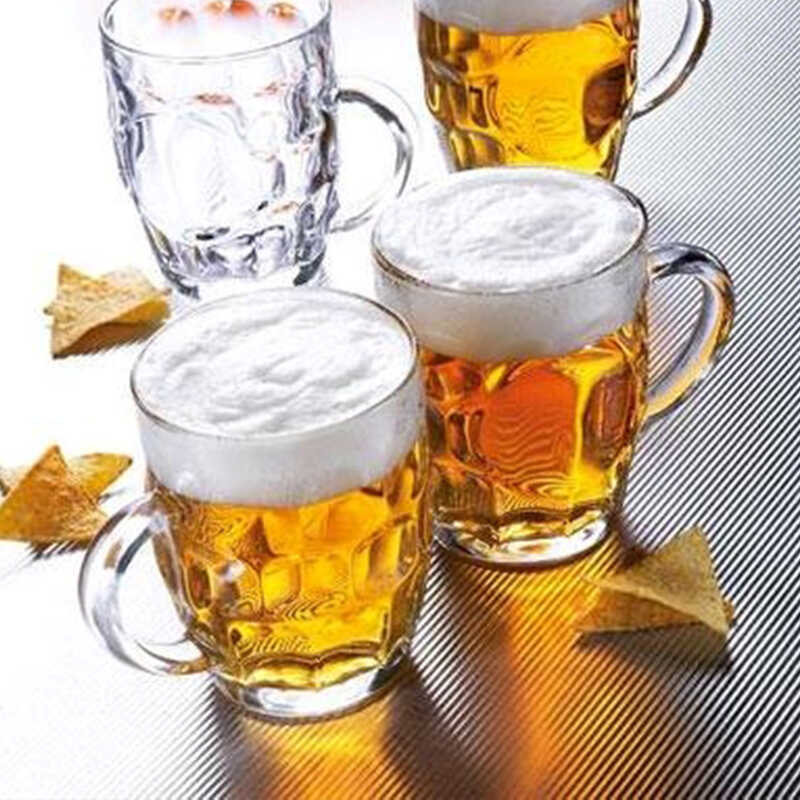 小冰块纹理马克杯无铅玻璃啤酒杯