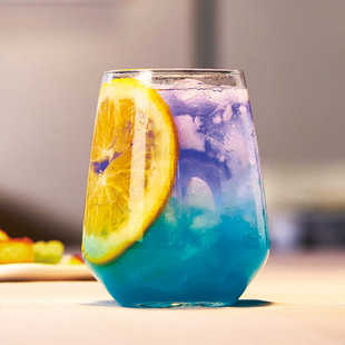 网红款ins风餐厅玻璃杯饮品杯甜品杯气泡果汁杯冰咖啡可乐商用杯