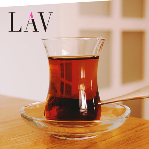 lav进口无铅玻璃配碟经典咖啡杯