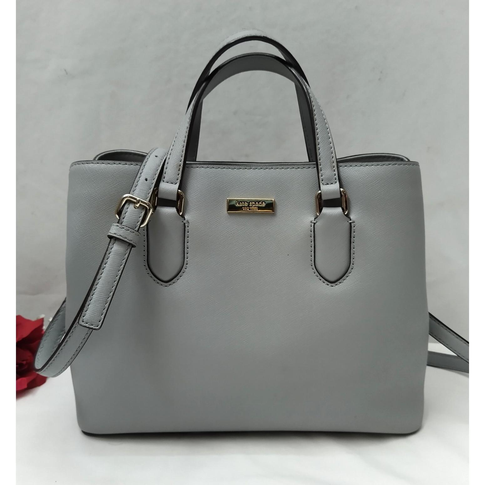 kate spade New York浅蓝色真皮双Handles两用包