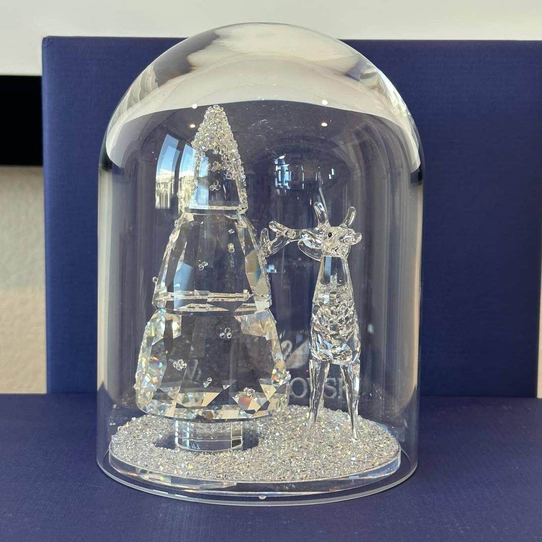 SWAROVSKI施华洛世奇铃铛Jar Pine树雄鹿摆件