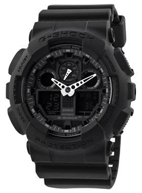 Casio卡西欧Casio GA100-1A1CR, GA1001A1男手表Black / Digi