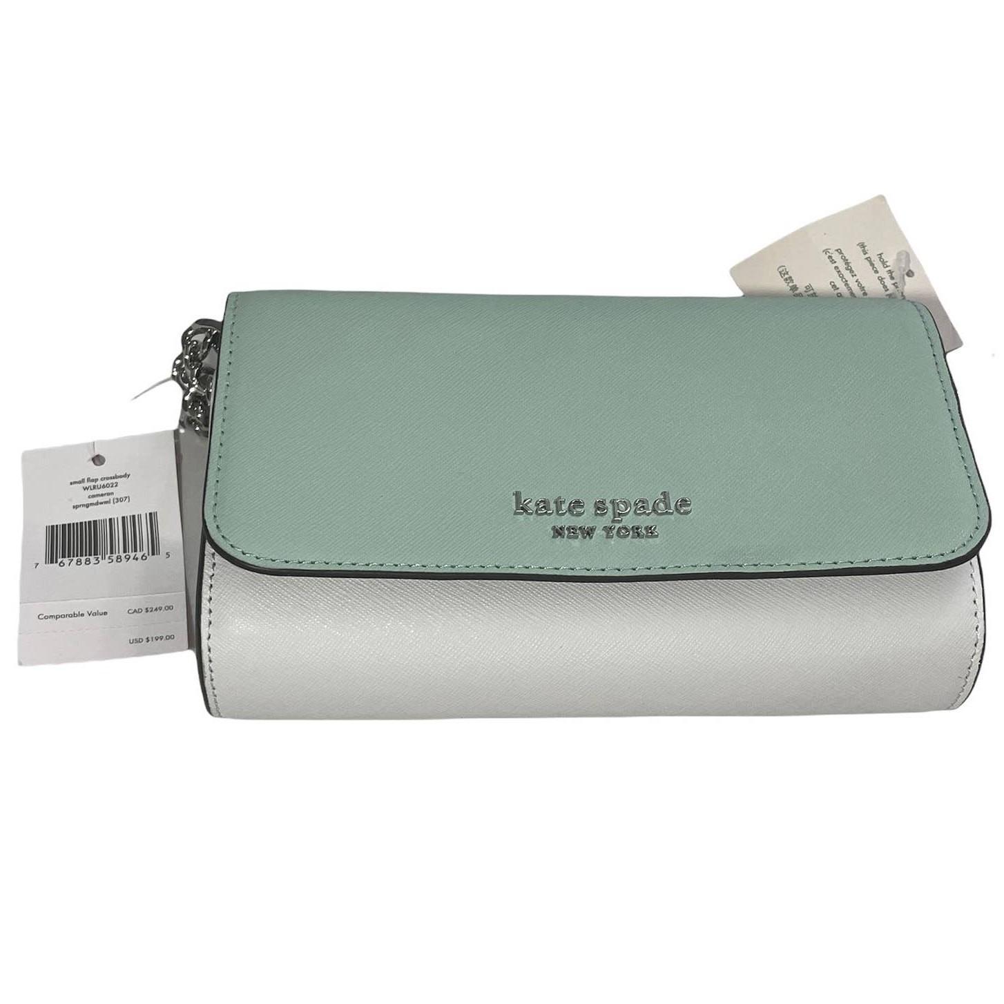 Kate Spade Cameron小号翻盖斜挎包Phone钱包Spring草地
