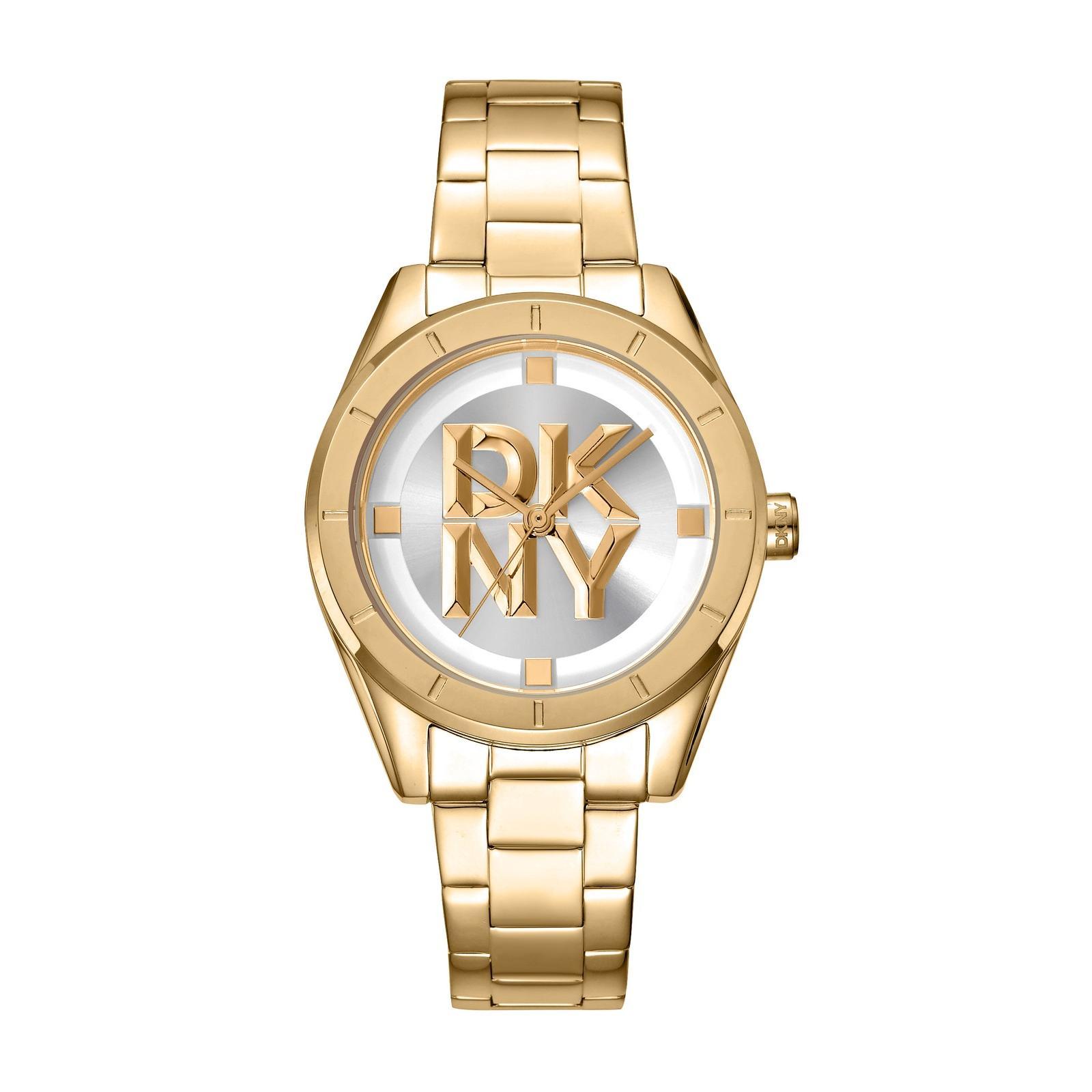 DKNY唐可娜儿女士Logo 34mm石英手表DK5L016M0065
