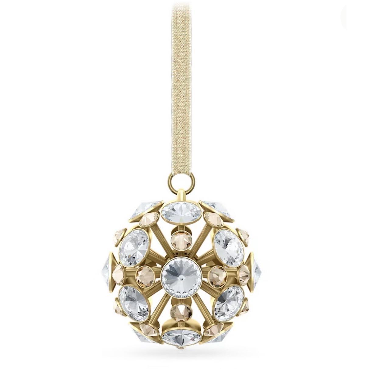 SWAROVSKI施华洛世奇球装饰小号金色金属水晶5628029