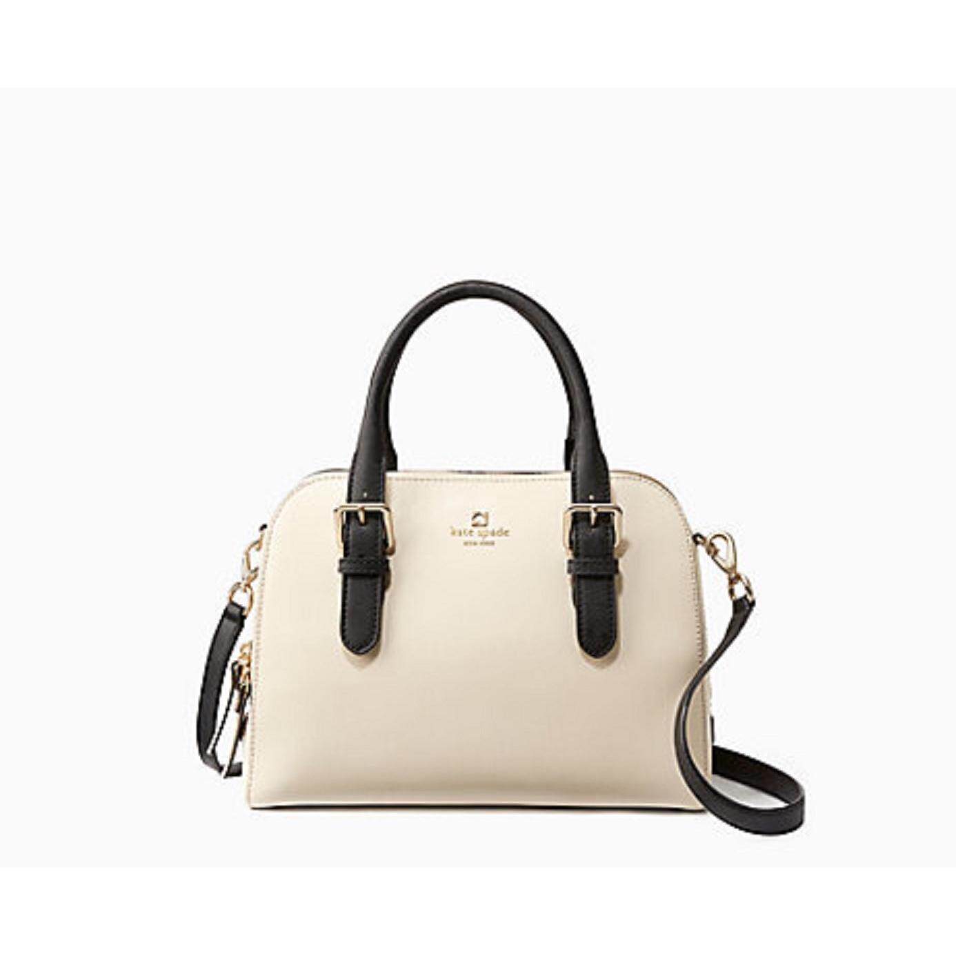 kate spade Cove Street撞色小号Felix WKRU4020包真皮Egg黑色