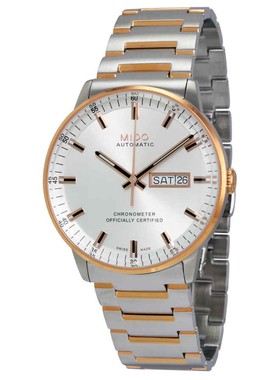 Mido美度Commander II自动机械Chronometer银表盘男士手表