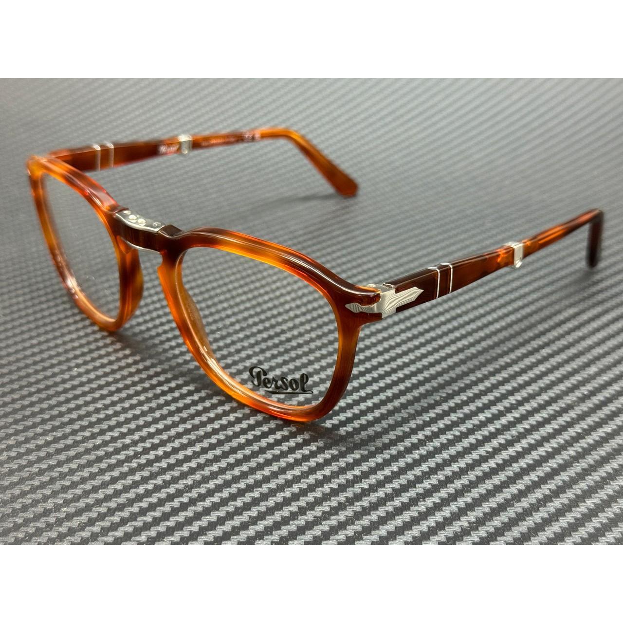 Persol男女眼镜架PO3345V 96 Terra Di Siena棕色中性52 mm