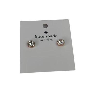 Kate Spade Youre Gem Halo Studs玫瑰金色耳环