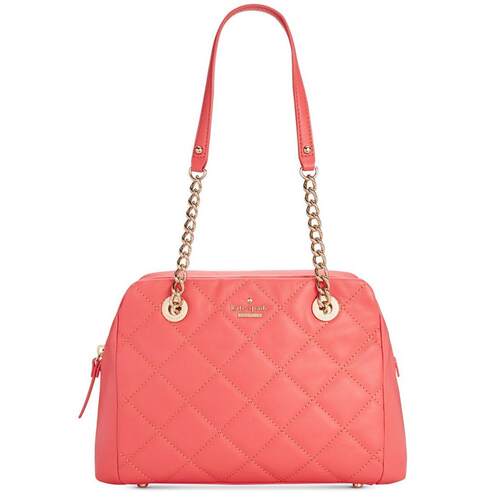 Kate Spade New York Emerson Place Dewy包被纹真皮Guava