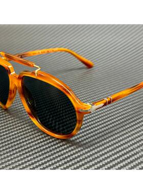 Persol PO0202S 960 R5条纹棕色蓝色中性57 mm太阳眼镜