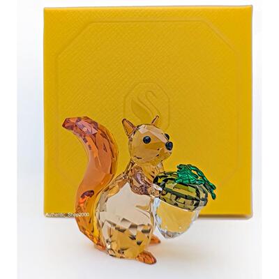 SWAROVSKI施华洛世奇100水晶Idyllia松鼠Deco摆件5683617