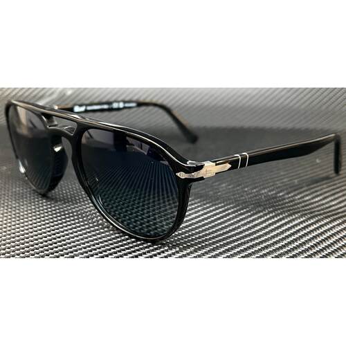 Persol PO3235S 095 S3黑色蓝色偏光男士55 mm太阳眼镜