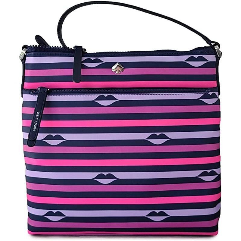 Kate Spade New York Jae尼龙斜挎包Hand包stripes Lips