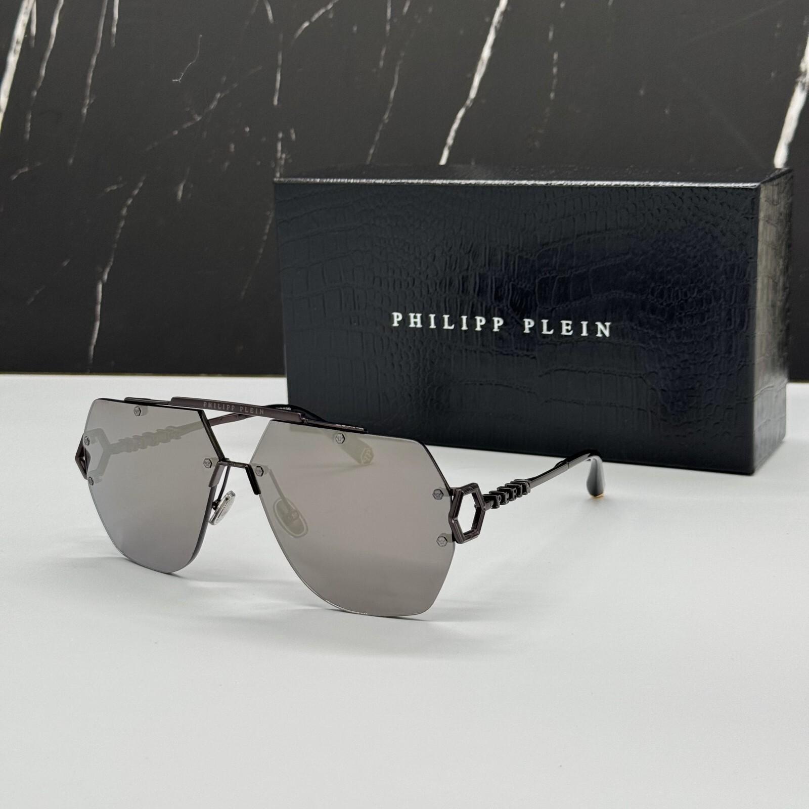 Philipp Plein SPP111 672X SLEEK灰中性太阳眼镜
