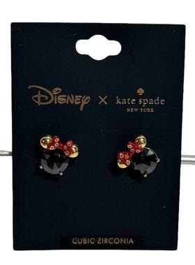 Kate Spade迪斯尼米妮红色Bow Studs耳环