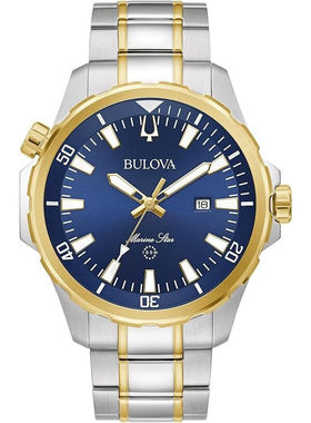 宝路华Bulova 98B384男手表海军星星男士石英蓝色表盘