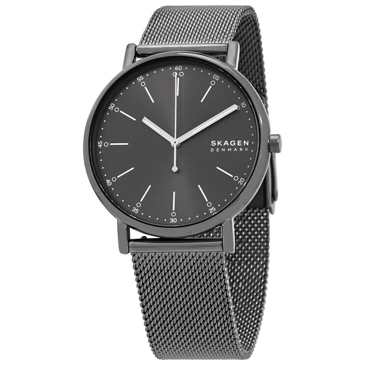 Skagen Signatur石英灰表盘男士手表SKW6577