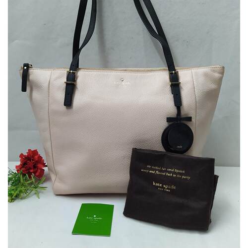 kate spade new york通用款女包Pebbles浅粉色荔枝皮双