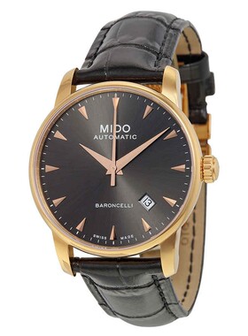 美国代购美度Mido M86003134男手表Baroncelli II自动机械黑色表
