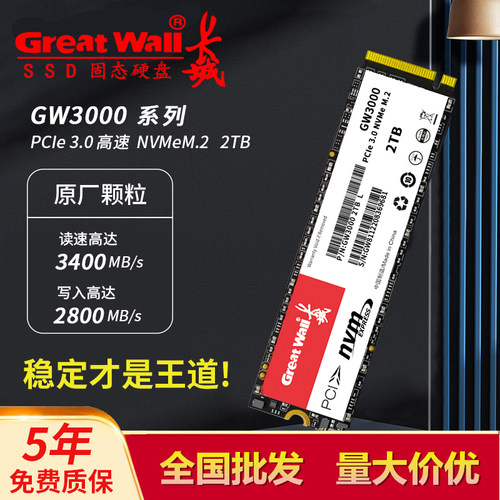 长城正品M.2NVMe高速SSD