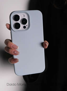 真液态硅胶灰蓝色16pro手机壳15软壳防摔全包14promax适用苹果15promax手机保护套baby蓝