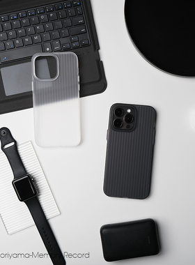 半透明瓦楞磨砂17promax适用苹果15/14手机壳百褶16Pro防摔边框14promax轻薄防滑13独立按键air