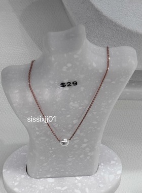 国内发 HAESOOL海秀儿人造珍珠百搭项链 新品单珠路路通韩免正品