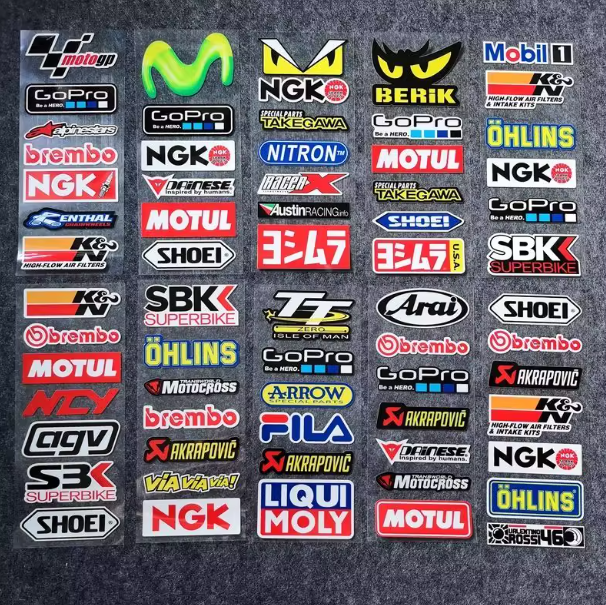 赞助商贴纸适用头盔摩托车装饰贴