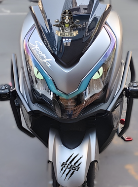 炫彩灯膜适用豪爵ADX125改装饰防水贴纸大灯夜光猫眼轮毂贴减震贴