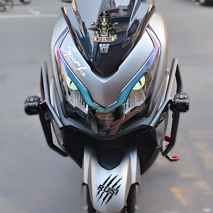 炫彩灯膜适用豪爵ADX125改装饰防水贴纸大灯夜光猫眼轮毂贴减震贴
