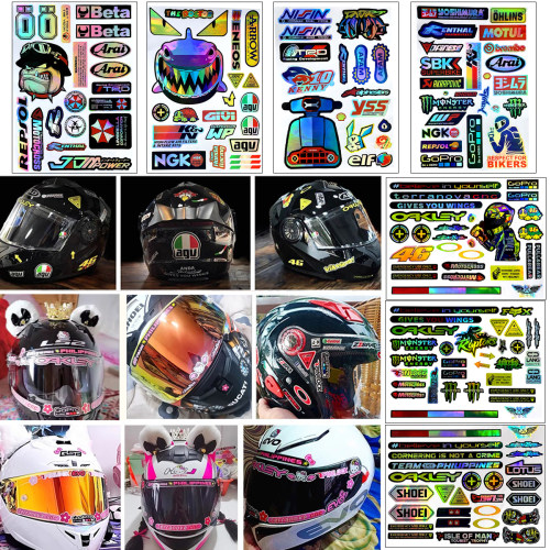 头盔九号雅迪极核本田摩托车贴纸