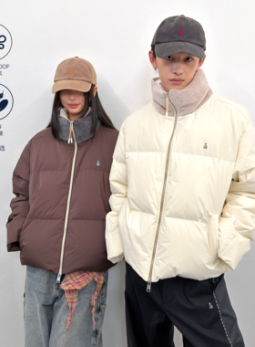 roaringwild a arch咆哮野兽灯芯绒领宽松情侣外套保暖面包羽绒服