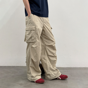 咆哮野兽 男 roaringwild arch 伞兵工装 长裤 子美式 尼龙宽松裤