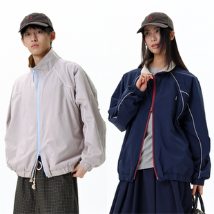 撞色结构线立领外套男美式 roaringwild 咆哮野兽 arch 宽松夹克