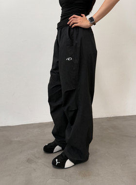 roaringwild a arch 咆哮野兽 黑色轻质休闲裤美式伞兵长裤男款