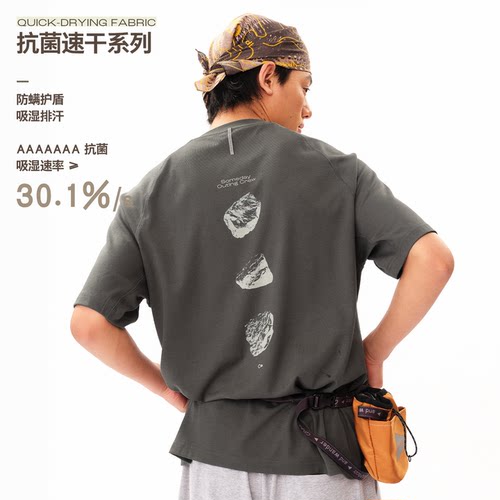 SOC抗菌速干印花运动短袖