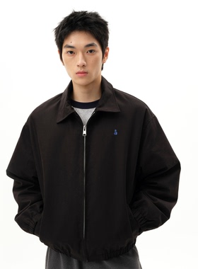 roaringwild a arch 咆哮野兽 黑色宽松翻领外套鹅绒夹克羽绒服男