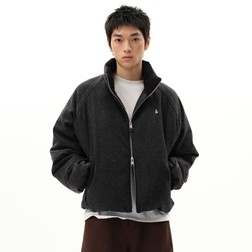 roaringwild深灰色鹅绒羽绒服