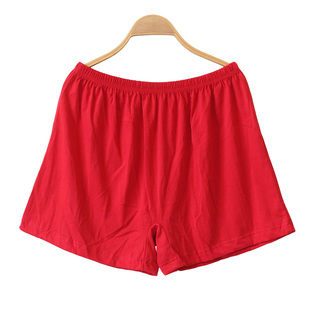 本命年大红平角内裤纯棉高腰女士平角内裤宽松舒适亲肤棉内裤大红