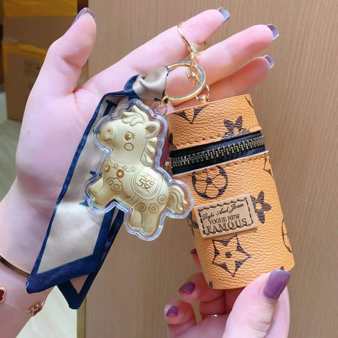 新款网红爆款时尚百搭迷你口红包钥匙扣包挂件轻奢风便携耳机包