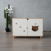 防外溅猫砂盆猫厕所 拼色设计封闭式 CatS猫家具 超大横厕所二代