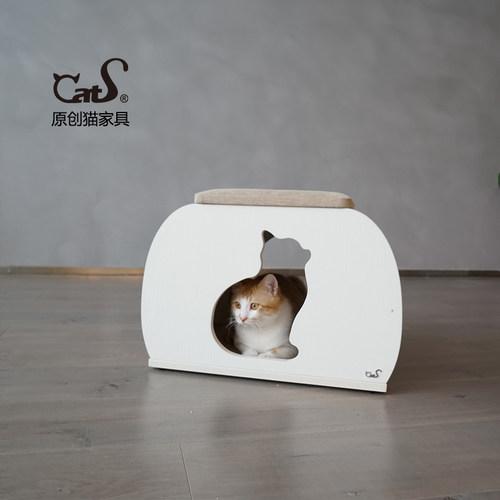cats人猫共用小弧猫咪玩具换鞋凳