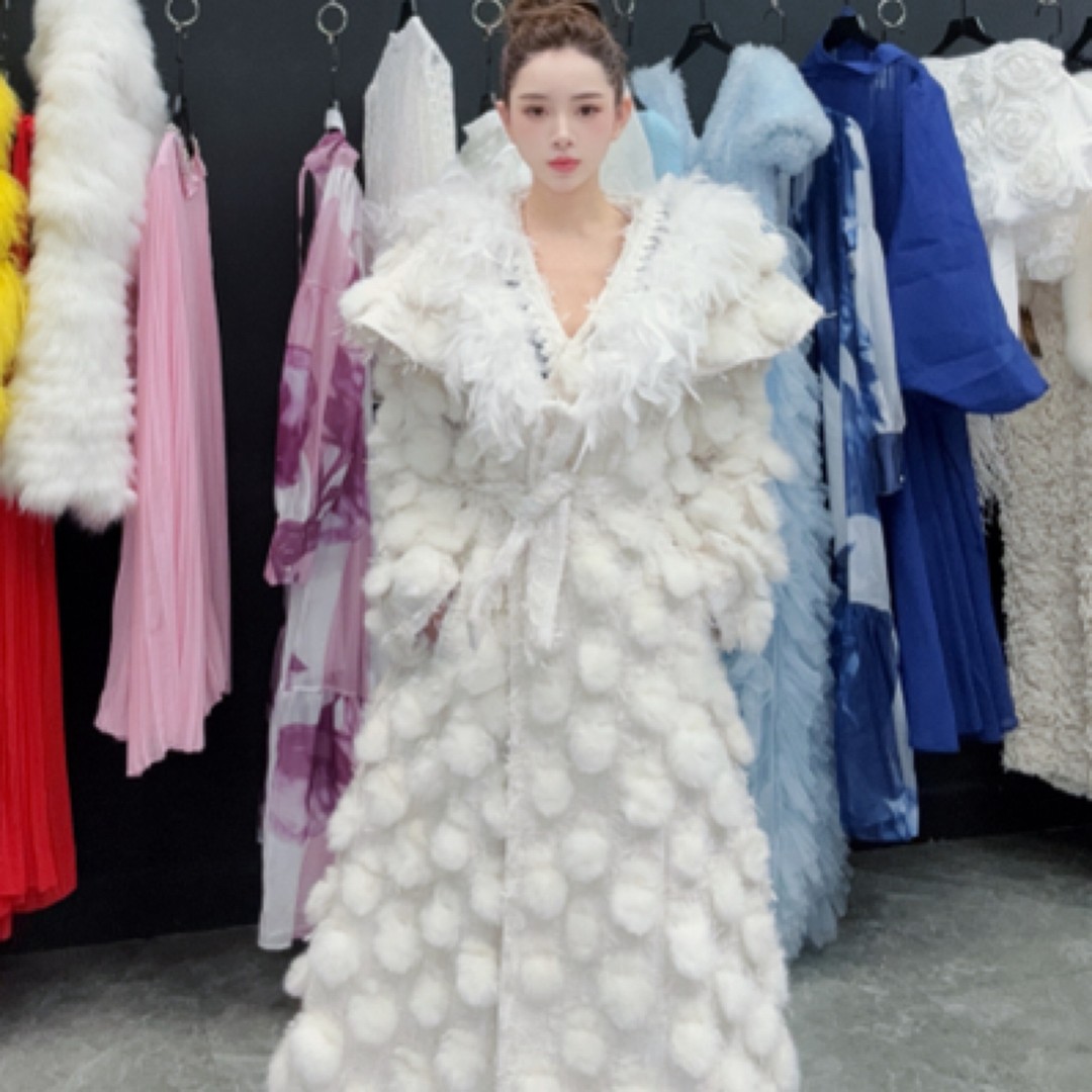 【美丽定制】【雪泡泡】设计师款毛毛外套