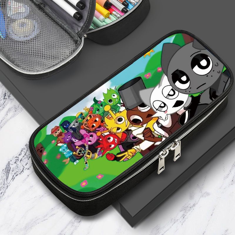 新款Sprunki节奏盒子笔袋中小学生男孩儿童铅笔盒女文具盒收纳袋